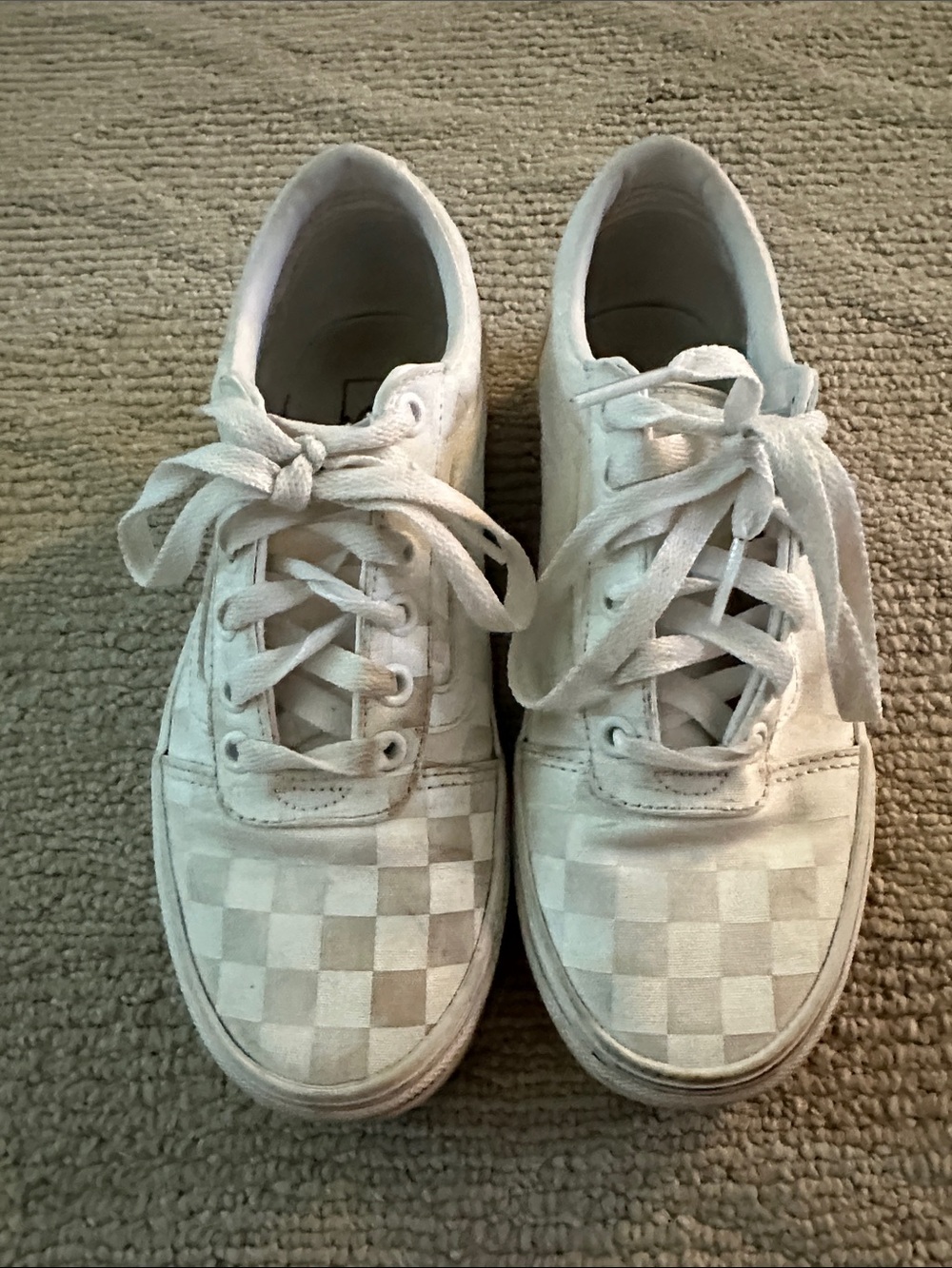 Vans White Low-Top Canvas Sneakers